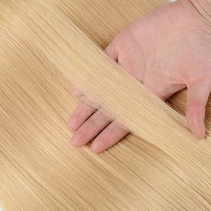 Russian Remy <b>Hair</b> <b>Extensions</b> Single Donor Silky Straight Styles High Quality Machine Double Weft Clip-in Pieces <b>Auburn</b>/Blonde - Product Image 3