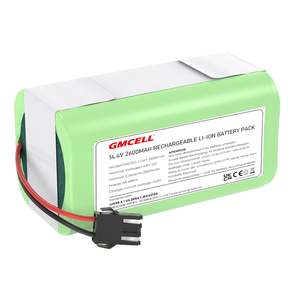 GMCELL High Capacity 18650 4S1P Li-Ion 2600mAh 14.8V/14.4V <b>Battery</b> Pack for Robot Vacuums and Power Tools - Product Image 1