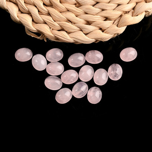 Hoge Kwaliteit Natuurlijke Roze Kwarts Steen Cabochon 8X10Mm Ronde Ovale Aangepaste Vorm Groothandel Losse Rozenkwarts Edelsteen - Product Image 3