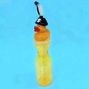 Gobelets de fête sur le thème du canard en vrac, 450 ml, gobelets en <span class=keywords><strong>plastique</strong></span> jetables colorés avec pailles de dessin animé pour jus, lait, thé, boissons - Product Image 5