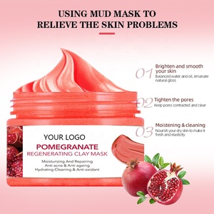 <span class=keywords><strong>Masque</strong></span> de boue de la Mer Morte à la grenade, marque privée, 120g, nettoyage en profondeur du visage, purification des pores, éclaircissant, hydratant, vitamine C, OEM - Product Image 2