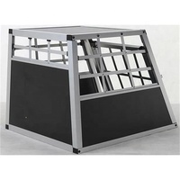 La cage pour chien en aluminium avec double porte est pratique à transporter