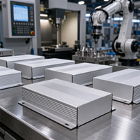 Caja de Control Ligera de Aluminio con Bridas de Montaje para Aplicaciones Industriales en Interiores, Caja de Control Metálica Pequeña