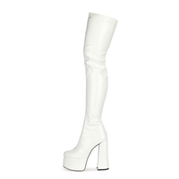 Bottes noires à talons hauts pour femmes, cuissardes à plateforme, Sexy, nouvelle collection
