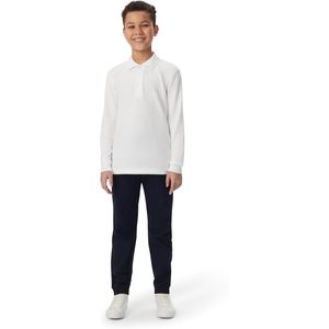 Camisa de Uniforme Escolar de Manga Larga Tipo Polo, Unisex, de Algodón Tejido - Product Image 3
