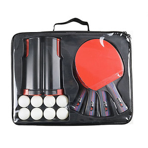 Alta calidad Ittf aprobado 4 paletas 8 bolas Ping Pong bolas conjunto de red profesional juego de raqueta de tenis de mesa para entrenamiento - Product Image 4