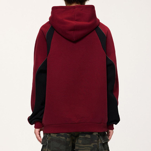 Sudadera con Capucha KingSen OEM para Hombre, de Invierno, de Poliéster/Algodón, Transpirable, Antiencogimiento, de Gran Tamaño, con Bloques de Color, Bordada, con Cierre - Product Image 5