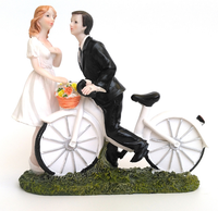 Figurine de couple marié et mariée dansant, figurine pour gâteau de mariage