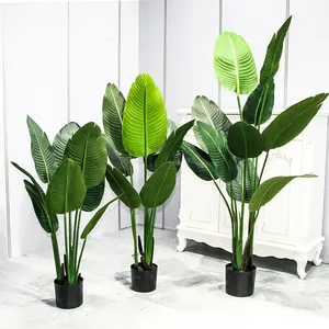 Plantes artificielles, arbre décoratif pour la maison, bonsaï, plantes en plastique, pots, plantes de jardin, aménagement paysager, palmier d'intérieur moderne, contemporain - Product Image 4