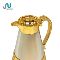 Nouvelle arrivée, pichet de luxe, style turc, arabe, européen, cafetière, verre rose, coque en métal, thermos sous vide