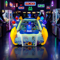 Machine de jeu d'arcade de pêche pour six enfants, avec support en anglais, à monnayeur, ensemble d'équipement de parc d'attractions