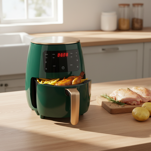 Friteuse à air intelligente 1400W 6L, double puissance numérique, multifonctionnelle, personnalisable pour la cuisine domestique, <span class=keywords><strong>appareil</strong></span> de <span class=keywords><strong>cuisson</strong></span> sain, certifié CE - Product Image 2