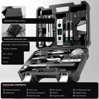 Ensemble d'outils multifonctionnels pour la maison, kit de réparation pour électriciens, entretien quotidien, acier au carbone, rangement complet d'outils