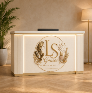 Meuble de réception de salon blanc personnalisé, très demandé, en MDF contemporain, durable, pour usage commercial, hauteur réglable - Product Image 1