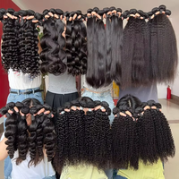 Cheveux vierges bouclés vietnamiens et birmans doublement étirés, lots de cheveux ondulés, fournisseurs de cheveux, cheveux humains indiens vierges alignés dans le sens des cuticules, tissage en vrac
