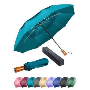 Nuovi prodotti nel mercato 3 ombrello pieghevole per lo zaino automatico antivento doppio baldacchino ombrello compatto per gli uomini e le donne