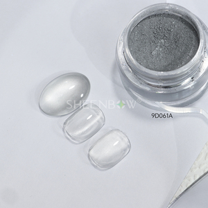 Polvo Magnético Transparente de Alta Brillantez para Uñas, Polvo de Ojo de Gato Plateado Transparente para Esmalte - Product Image 4