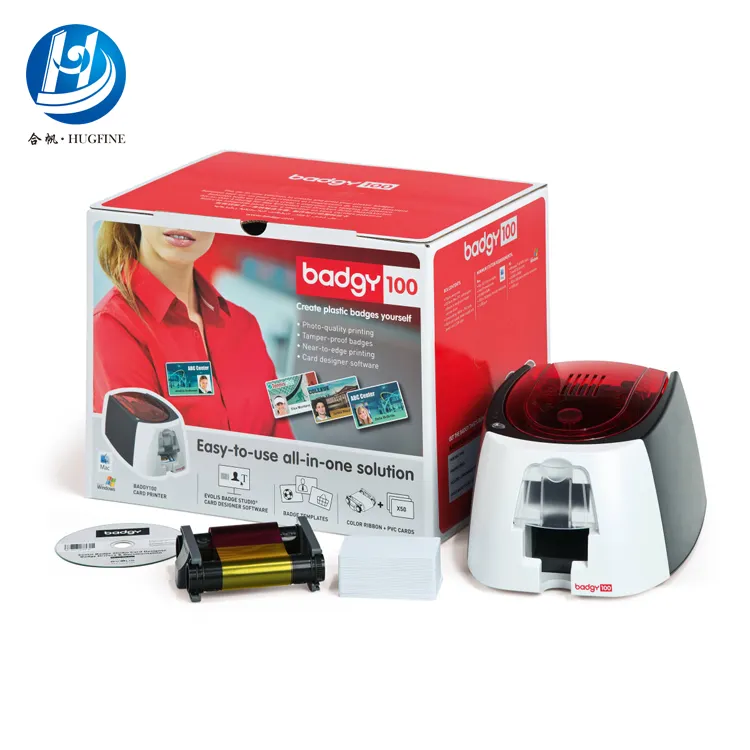 اقتصادية Evolis Badgy100 طابعة لبطاقات الهوية