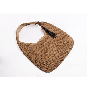 Femmes grande capacité fait à la main paille <span class=keywords><strong>osier</strong></span> tissé fourre-tout sac à bandoulière décontracté pour automne hiver été plage vacances sous les bras sac - Product Image 3