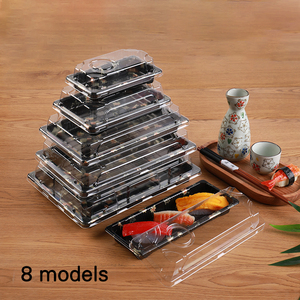 Disposable Sushi Box Environmentally Friendly Takeaway Fast Food Salmon Food Packaging Blister Box Exquisite Printing Container