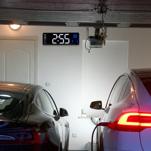 Horloge murale LED de 16 pouces avec affichage numérique minimaliste de la température, de la date et du jour de la semaine, télécommande ABS pour la décoration du <span class=keywords><strong>salon</strong></span> - Product Image 6