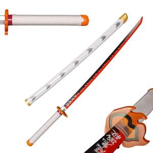 2024 caliente 104cm Anime espada <span class=keywords><strong>Cosplay</strong></span> espada Muichirou Kyoujurou Zenitsu Tanjirou Giyuu Full Demon Slayer espada-Madera - Product Image 1