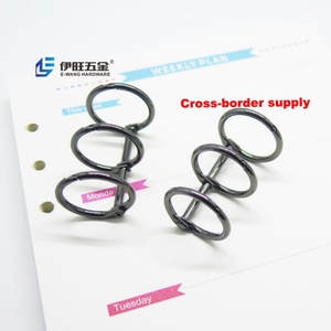 YIWANG Metal Plated Black Nickel <b>A5</b> 3 <b>Ring</b> <b>Binder</b> Clip Paper File Folder - Product Image 1