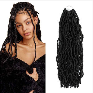 En gros, Nouveaux Soft Locs Gypsy au crochet, Cheveux à tresser ondulés pré-bouclés, Dreadlocks, Faux Locs bouclés Goddess, Cheveux au crochet - Product Image 5