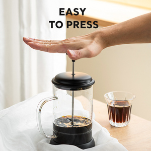 เครื่องชงกาแฟเฟรนช์เพรส Easy Carry ขนาด 600 มล. ทำจากแก้วบอโรซิลิเกตคุณภาพสูง พร้อมตัวกรองสแตนเลส ทนความร้อนได้ถึง -20 องศา ° C-150 ° C - Product Image 1