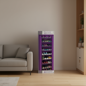 Zapatero de 10 Niveles DB, Color Morado, Moderno, Convertible, Organizador de Almacenamiento, Mueble para el Hogar, Sala de Estar - Product Image 2