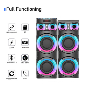 4*12 Inch 2.0 Cặp Loa Âm Bass Mạnh Mẽ Lớn Công Suất Đầu Ra Thiết Kế Độc Đáo RGB Đèn DJ Đảng Gia Đình Karaoke Kinh Nghiệm Máy Nghe Nhạc - Product Image 4