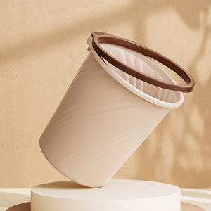 Poubelle cylindrique à anneau de pression épaissi de grande capacité, pour usage intérieur, pour salon, cuisine, chambre à coucher, dortoir, hôtel - Product Image 3