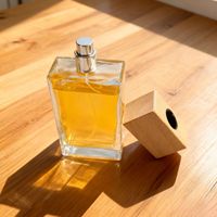 Parfum vide en gros 30ml 50mol 100ml bouteille de parfum rectangulaire bouteille de parfum en verre avec bouchon en bois de hêtre