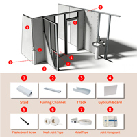 Profilés en acier galvanisé laminé à froid légers pour ossature de plafond et de mur en cloisons sèches pour appartements et villas