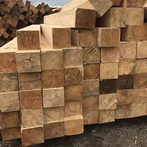 Nueva artesanía ferrocarril madera durmiente fabricante madera peso ligero madera durmientes precio