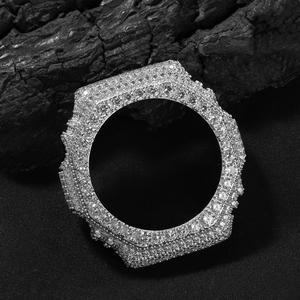 Boîtier de montre UWIN Fit <span class=keywords><strong>GA</strong></span>-<span class=keywords><strong>2100</strong></span> entièrement pavé de micro-pierres, lunette octogonale personnalisée en moissanite, accessoire de modification de montre Hip Hop Bling - Product Image 6