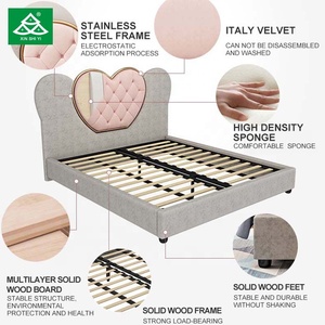 Tissu Moderne Double Contracté Hôtel Chambre Lit pour Fille Nordic Light Luxe Ins Moderne rose Lit Meubles pour <span class=keywords><strong>Mariage</strong></span> - Product Image 6