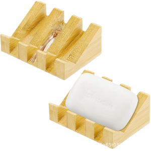 Solid Wood Soap Dish Irregular Shape <b>Draining</b> <b>Rack</b> For Bathroom Hotel Guesthouse Soap Holder Retro Color No Drill Installation - Product Image 2