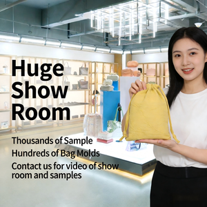 Bolsa <span class=keywords><strong>de</strong></span> Lona <span class=keywords><strong>de</strong></span> Algodón con Cordón Doble y Logotipo Personalizado Honwee, Bolsa para Zapatos con Cordón - Product Image 2