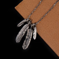 Csja — collier de travail en argent Sterling S950 pour hommes et femmes, pendentif en plume d'aigle, rouge Turquoise, chaîne S925, tendance