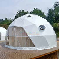 Dôme en verre hexagonal de luxe, glamping, isolation, dôme géodésique, tente transparente, gazebo pour suites d'hôtel boutique