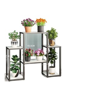 Soporte para Plantas de Pie, Multicapa, para Interiores y Exteriores, Estante para Macetas de Balcón, Forma Rectangular, Estante de Almacenamiento Independiente - Product Image 5
