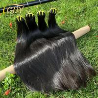 Livraison directe 100% extensions de cheveux humains bruts non transformés en gros naturel un donneur Double trame paquets de cheveux indiens