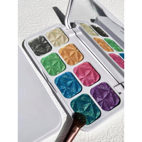 8 couleurs visage corps joue cosmétiques logo personnalisé miroitant surligneur palette de maquillage pressé marque privée surligneur poudre