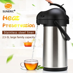 Thermos isolé à Double paroi en acier inoxydable, pression d'air, café, thé, sous vide, pompe, Pot - Product Image 4