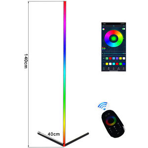 Lampe d'angle <span class=keywords><strong>LED</strong></span> RVB à changement de couleur pour la décoration de la maison, avec mode musical réactif, lampe de sol d'angle - Product Image 2