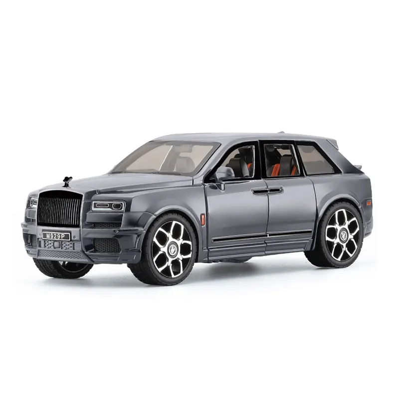 1:20 Cullinan Metal araba modeli açılış 6 kapı ışık ve müzik geri çekin Die Cast Model oyuncak arabalar çocuklar için