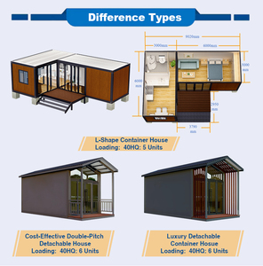 Fábrica DreamMaker China Casas prefabricadas Casas de contenedores modernas portátiles Casas de contenedores desmontables de 20 - Product Image 6