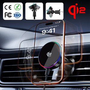 <span class=keywords><strong>Cargador</strong></span> Inalámbrico Magnético T14 de 25W con Certificación CE FCC Qi2.2, Ventilador de Refrigeración, Luz Ambiental RGB, Soporte para Coche, <span class=keywords><strong>Carga</strong></span> Rápida - Product Image 1