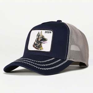 Gorra Trucker de 5 Paneles con Malla de Alto Rendimiento y Bordado de Parches de Anime Personalizados de Alta Calidad - Product Image 2